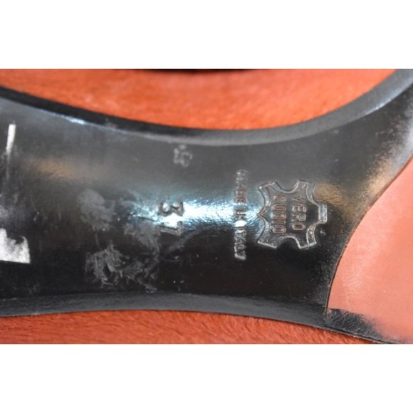 Women's Florence Girardier Dark Orange Mohair Square Toe Pump 7 - Picture 7 of 12